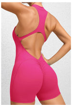 Women Yoga V Backless Jumpsuit Workout Bodysuit Sleeveless Gym Bodycon Sportswear Fitness Yoga Suit One Piece Outfit