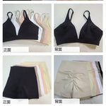 1/2PCS Women's Contour Crop Sport Bra Yoga Sets High Waist Scrunch Fitness Push-Up Gym Workout Shorts Running Active Suits XP187