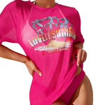 3Pcs/Set Summer Women Bikini Set Solid Color Halter Bra Low-rise Briefs Lace-up See-through Tropical Print Bathing Suit