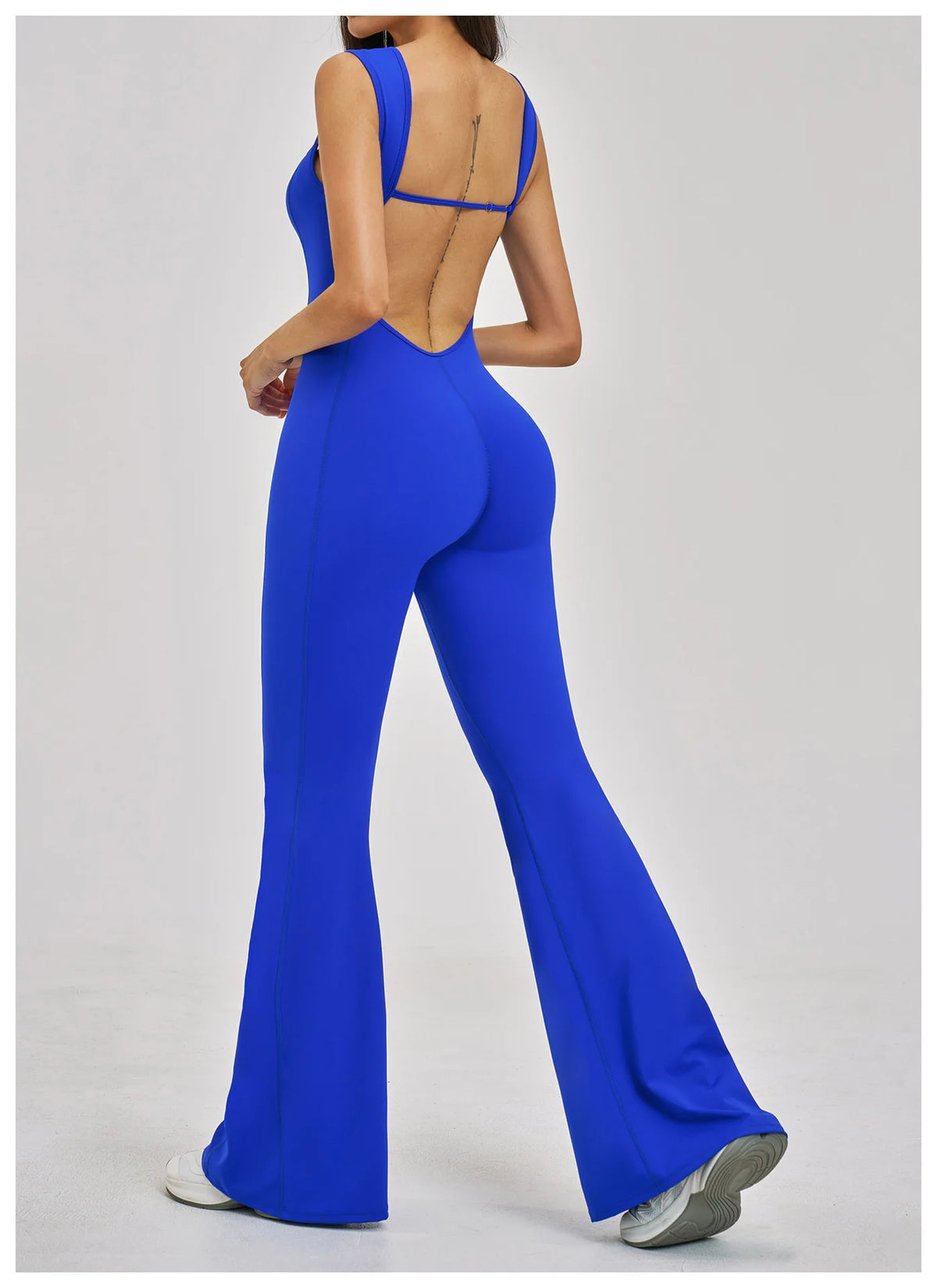 Slimming Yoga Jumpsuits Women Hollow Out Ruffles Backless Sportswear Fitness Back Hip-Lifting Leggings One-Piece Gym Bodysuits