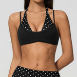 Women Polka Dot Striped Sports Bra Top Push Up Fitness Yoga Bra Underwear Sport Tops Breathable Running Vest Bralette Gym Wear