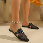 Summer white mesh fashionable slippers outdoor high-quality women's shoes 2026 new breathable and comfortable soft soled sandals
