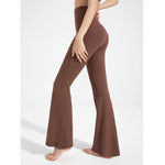 High-Waisted Flared Yoga Fitness Pants Women's Nude Sports Hip Lifting Fitness Trousers