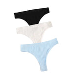 3Pcs/Set Seamless Panties Women Low Waist Briefs Soft Underwear Solid Color Sexy Lingerie Female Underpants Stretch Panty