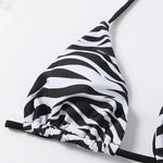 Zebra Striped Print Swimwear String Micro Bikini Thong 2026 Sexy Swimsuit Women Bathing Suit Halter Triangle Bikinis Sets Mujer