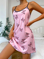 Printed Butterfly Nightgown Ladies Home Wear Comfortable Home Leisure Sexy Can Be Worn Outside Halter Dresses