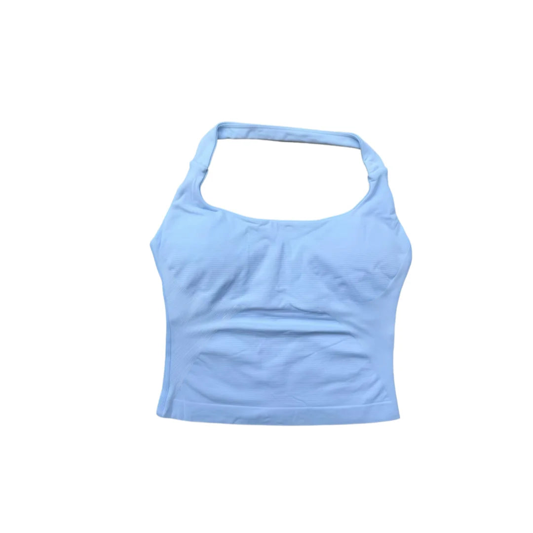 DFTLF Sports Halter Top Gym Vest Woman Backless Tank Tops Push Up Sport Bra Running Vest Workout Top Activewear Yoga Clothing