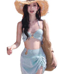 New Sexy Bikini Swimsuit for Women, Covering Flesh and Slimming, High-end Feeling, Spicy Girl Beach Vacation Three Piece Set