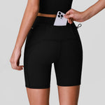 Naked High Waisted Yoga Shorts Women Quick Drying Side Pocket Cycling Pants Outdoor Abdominal and Hip Lifting Sports Shorts