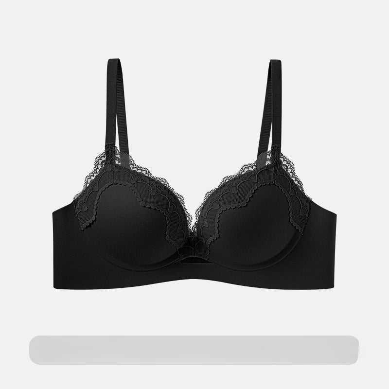Seamless Everyday Bras for Women Sexy Lace Massage Ladies Push Up Brassiere Floral Female Underwire Women Underwear