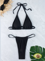 Sexy Micro Bikini 2024 Woman Swimsuit White Ribbed Swimwear Women String Thong Bikinis Set Female Bathing Suit Beachwear Biquini