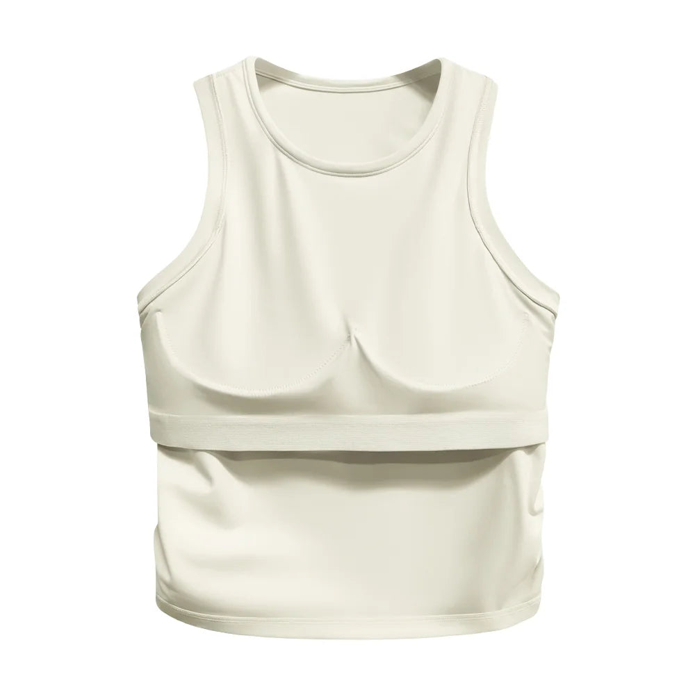 VEQKING Side Pleated Women Sports Bras Built-in Pads Yoga Vest Quick Dry Gym Running Tank Tops High Support Workout Bralettes