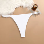 5PCS Seamless Thong Women Invisible Thin Strap Low Waist High Stretch Flexibility Panties Sexy Underwear Ladies Briefs T-back