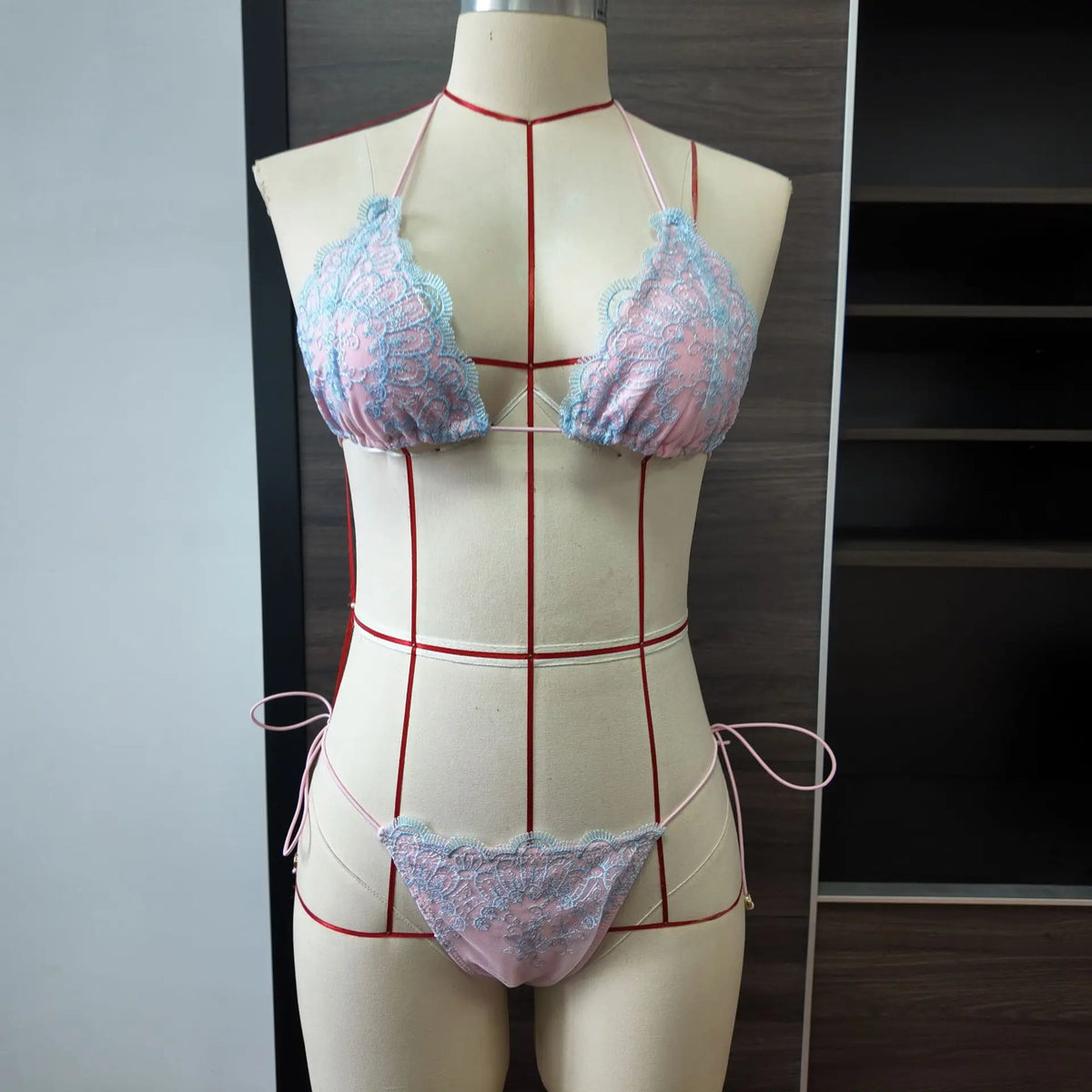 2026 Sexy 2 Piece Bikini Sets Lace bordered Bikini Micro Thongs Bathing Suit Swimsuit Women Biquini Bandage Beachwear Swimwear