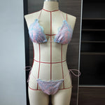 2026 Sexy 2 Piece Bikini Sets Lace bordered Bikini Micro Thongs Bathing Suit Swimsuit Women Biquini Bandage Beachwear Swimwear