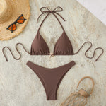 New Sexy Brown String Bikinis 2026 Swimsuits Women's Swimwear Female Beach Swim Wear Bathing Suits Brazilian Bikini Set