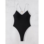 Extreme String Mini Micro Thong Women Swimwear One Piece Swimsuit Female Backless Pearls Padded Bather Bathing Suit Swim K7410