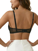 Thin Mesh Women Bra Solid Underwire Push up Bra Breathable Adjustable Straps Daily Lingerie