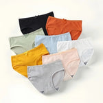 1 Pack Classic Daliy Panties Women Breathable Soft Low-waist Briefs Solid Color Ladies Comfort Underwear M-XL