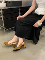 Summer Closed Toe Sandals Buckle Strap Summer Heels Mary Jane Thick Heels French Shallow Lolita Sandals OL Dress Shoes New 2026