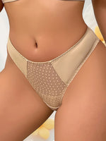 Sexy and Hot Hollow-Out Mid-Waist Panties for Young Women, Butt-Lifting, Trendy and Charming Summer Briefs, Thin