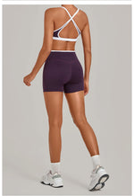 Summer Yoga Set 2Pcs Women's Tracksuit Back Cross Sports Bra Sportswear High Waist Butt-Lifting Fitness Pants Workout Top Suit