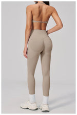 Breathable Quick Drying Yoga Set for Women Beauty Back Sports Bra High Waist Leggings Fitness Suit Outwear Gym Running Tracksuit