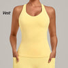 Women's Seamless Yoga Vest Sports Fitness Gym Beauty Back Top Nude Slim Fit Training Running Workout Vest