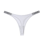 Letter Sexy Panties Women Thongs Rhinestones Diamonds G-string Sports Thong Low Waist Shorts Briefs T-back Fitness S-XL