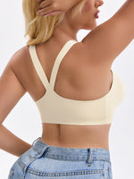 Women Solid Color Wire-Free High Comfort Yoga Sports Bra, Seamless One-Piece Invisible Underwear, Y-Shaped Beauty Back Elastic
