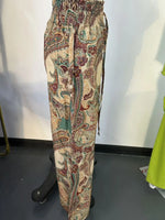 Women's 2026 Summer Versatile Printed Elastic Waist Wide Leg Pants
