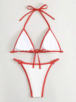 Sexy Heart Designer Micro Bikini 2024 Women Black Contrast Push Up Swimsuit Summer Beach Bathing Suit Thong Swimwear Biquini