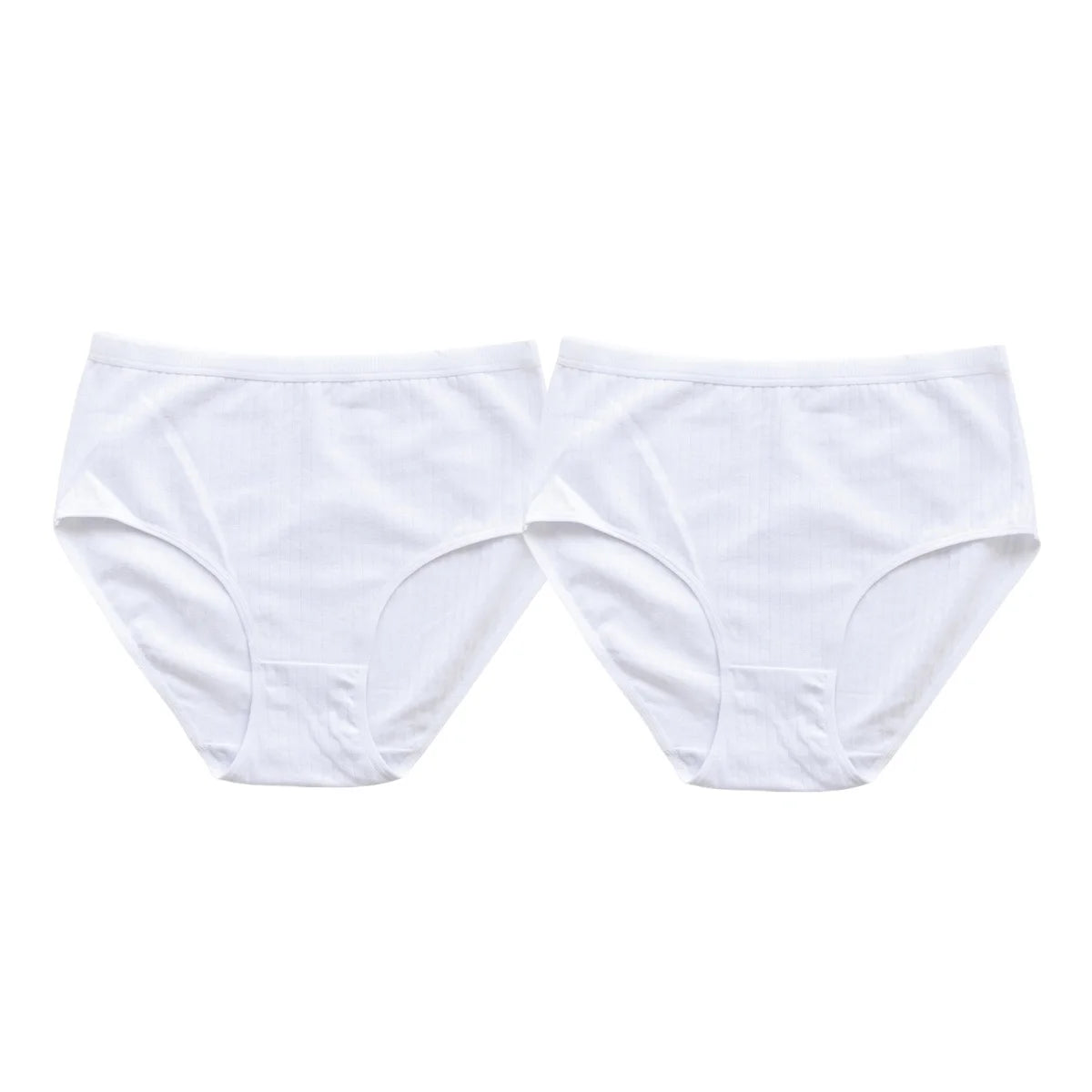 2Pcs/Set Women Cotton Panties High Waist Briefs Breathable Underwear Female Underpants Plus Size Sexy Lingerie S-XXL 8 Colors