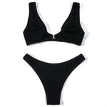 ZTVitality Black Ribbed Women Swimsuit Sexy Bikini 2022 New Arrival Summer Beach Swimwear Female Padded Bra Brazilian Biquini