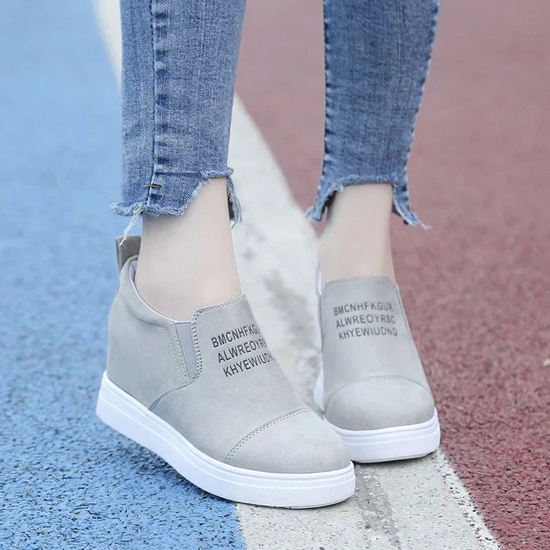 Women Ankle Boots Wedges Vulcanized Platform Autumn Female High Heel Height Increasing Shoes Ladies Fashion Casual Plus Size741