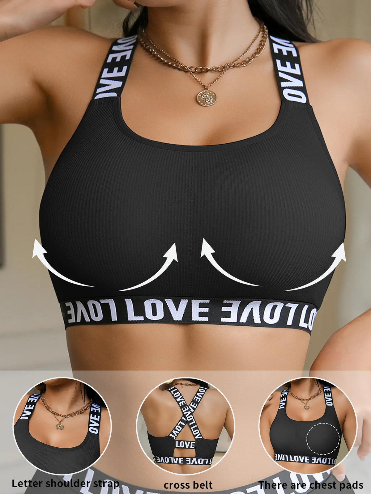 Sexy Vest Medium Sports Bra For Women Raceback Seamless Underwear Tight Fitting Tube Top Yoga Sports Slim Fitting Corsets Top