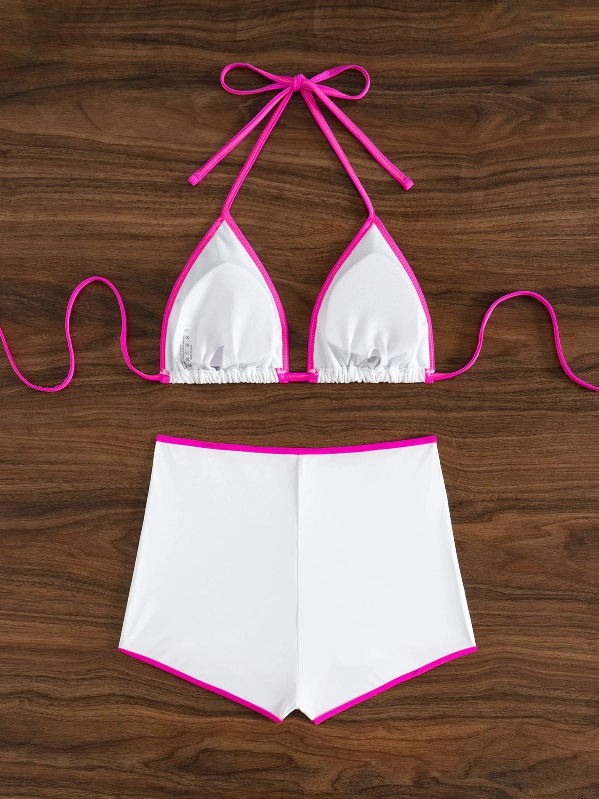 DEKA Woman 2 Piece Tankini Set Halter Bikini briefs Swimsuit Summer Beachwear Push Up Two-Piece Tankini Swimwear shorts Beach