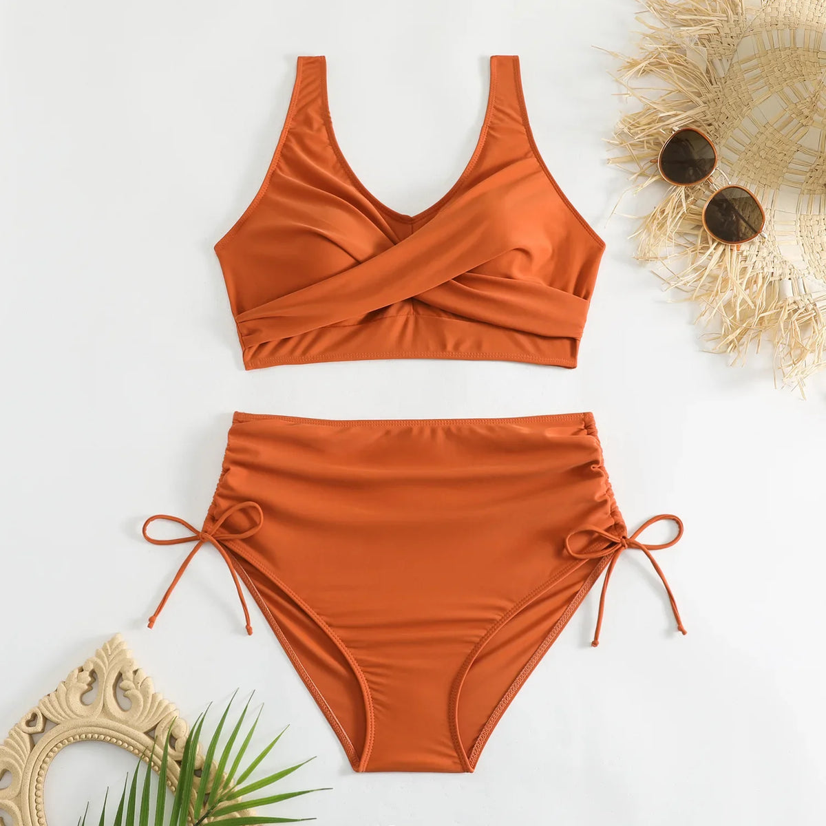 High Waist Bikini Set Sexy Push Up Swimsuit Women Print Beachwear Tummy Control Swimwear Adjustable Bathing Suit Bikinis 2026