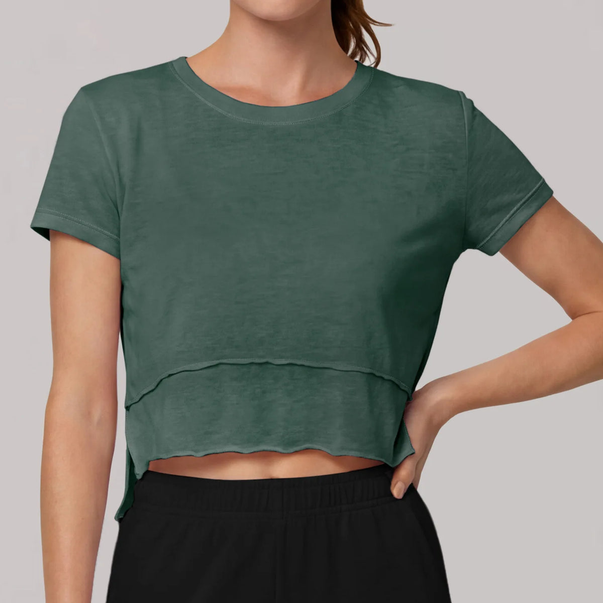 Quick Drying Pink Black Yoga T Shirts Women Short Sleeve O Neck Loose Fitness Tops Outdoor Lightweight Ruffles Short T-shirts
