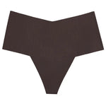 Ice Silk Women Panties Sexy Thong Briefs Yoga Seamless G String Quick Drying Underwear Simple Mid Waist Traceless Thin Sports