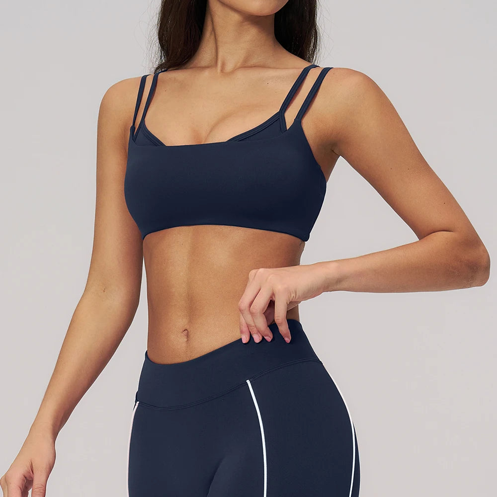 Summer Yoga Bra Women Sports Bra Running Cycling Gym Top Breathable Push Up Sports Underwear Women Fitness Workout Top Women Bra