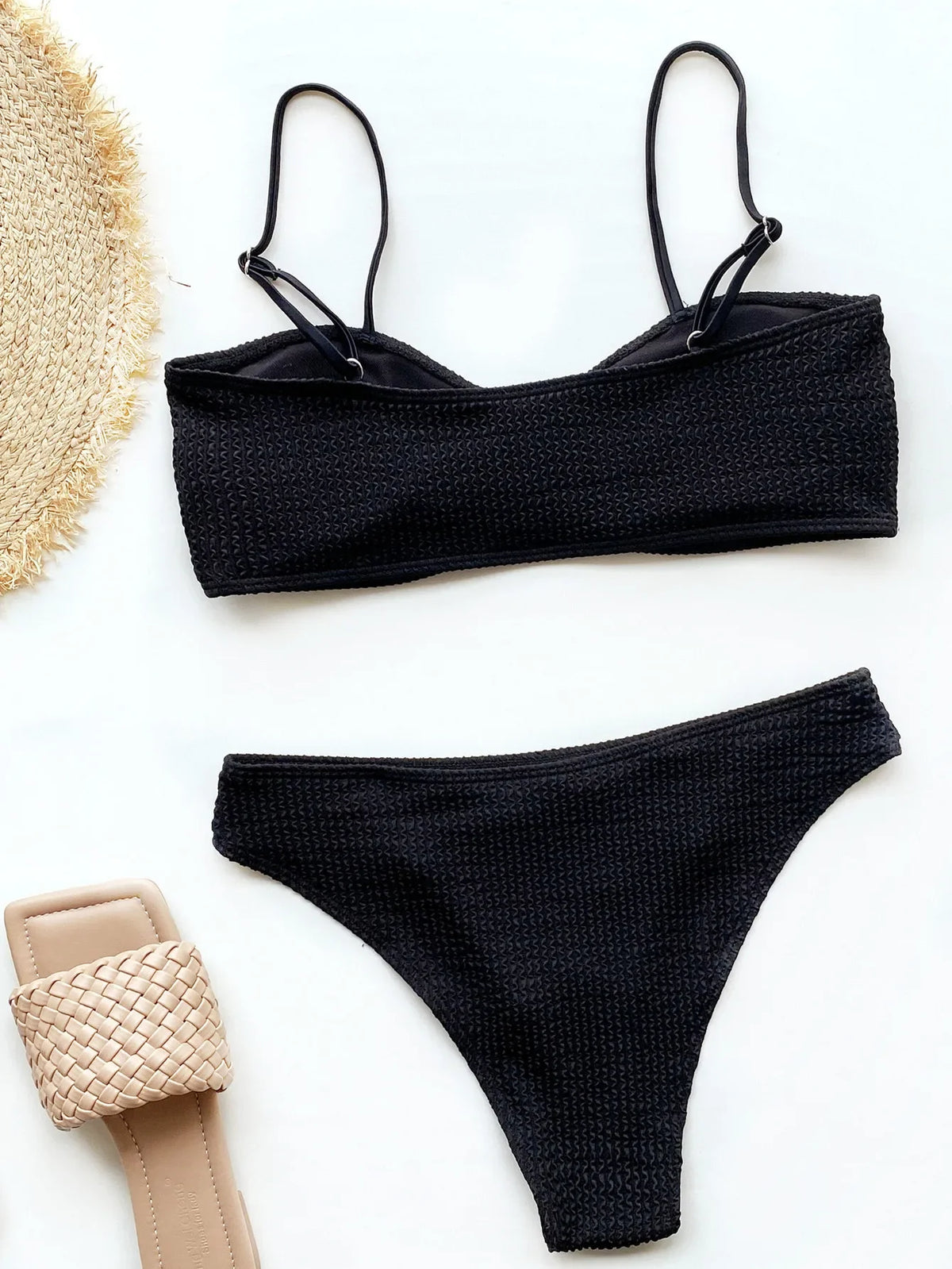 Sexy Micro Bikini 2026 Swimwear Women Green Black Push Up Pleate Swimsuit Summer Beach Bathing Suit High Waist Swimming Suit