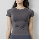 Women Yoga Top Seamless Sport T-shirt Sexy Fitness Clothes Short Sleeve Yoga Shirt Gym Top Running Active Wear Sport Top Female