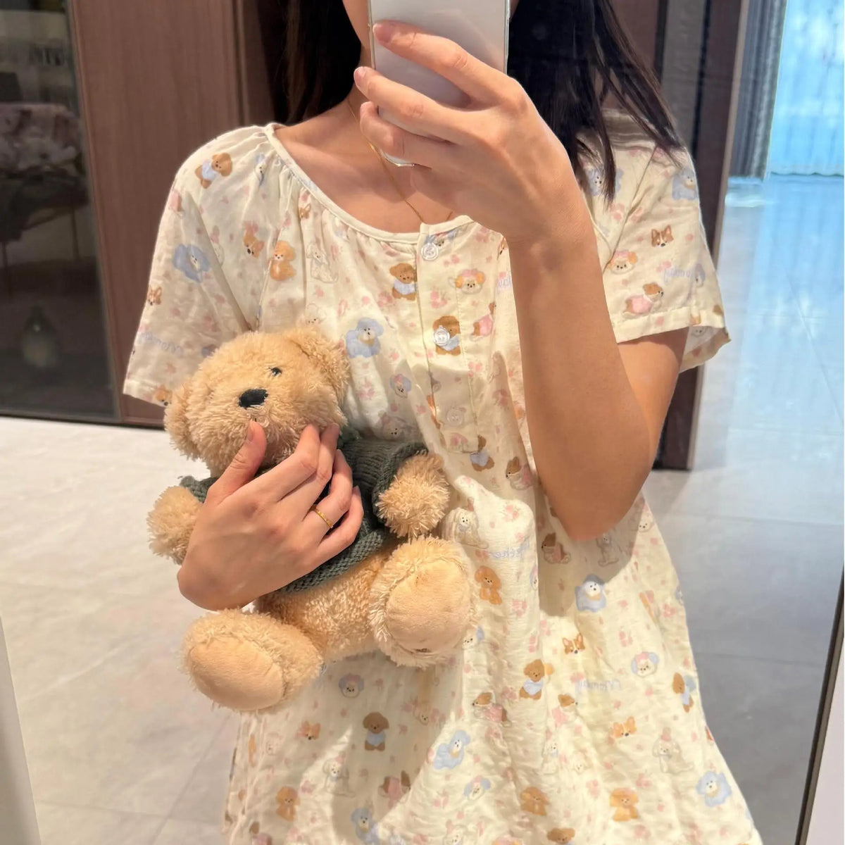Summer New Sweet Cute Women's Loose Home Clothes Spwear Can Be Worn Outside V-ne Ort 2026 Night Wears for Women