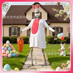 Easter Bunny Costume Women Rabbit Cosplay Outfit Skeleton Bunny Dress Halloween Party Stage Performance Dance Show Costume