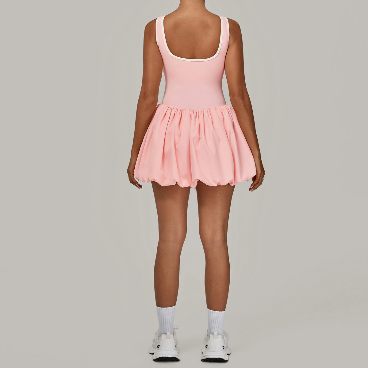 Tennis Dress for Women with Built in Shorts Womens Athletic Dresses Sleeveless Boat Neck Active Workout Skort Dress