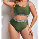 0XL - 4XL Splicing Bikini Large Size Swimwear Plus Size Women Swimsuit Female Two-pieces Bikini set Bather Bathing Suit K3785