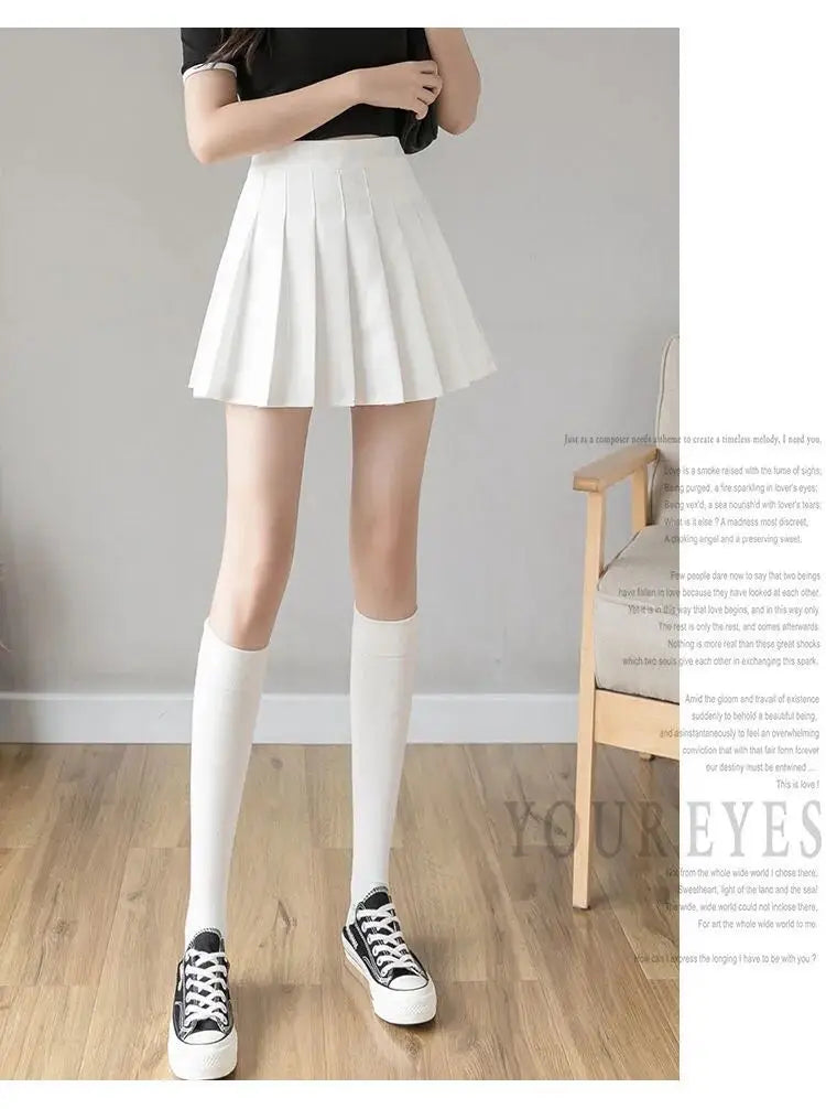 Mini Skirts Womens 2024 Summer Japanese School Pleated Skirts High Waist Kawaii Cute Pink Plaid Skirt Uniform Harajuku Jupe