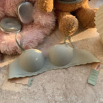 Women 1/2 Fixed Cup Bra Seamless Underwear Padded Bras Cute Heart Print Non-wired No Rims Sexy Lingerie Brassiere S-XL