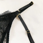 Toucheart Sexy Lingerie Suit Female Sexy See-through Lace Halter Bra SetAdjustable Leg Ring Set for Women Sexy Underwear New